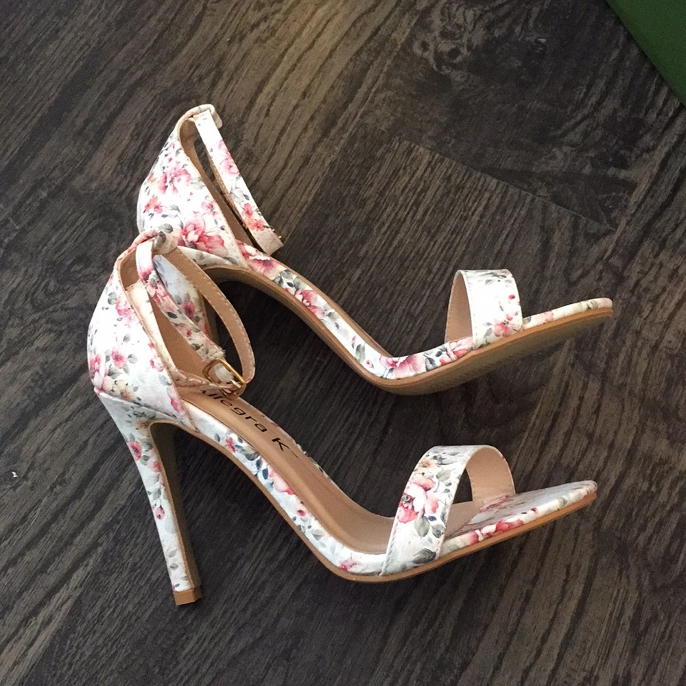 Allegra K floral heels